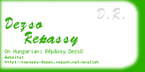 dezso repassy business card