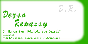 dezso repassy business card